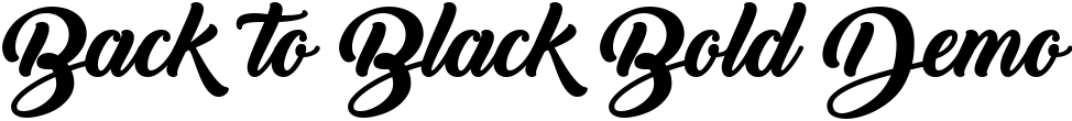 Back to Black Bold Demo