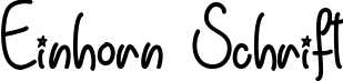 Einhorn Schrift example
