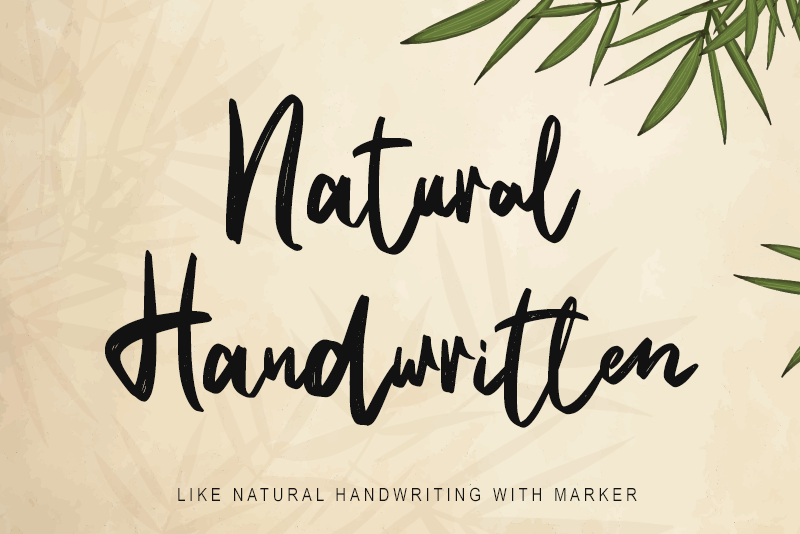 Natural Handwritten sample image